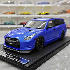 [IVY] 1:18 Nissan 2022 Stagea R35 Wagon Blue Model Car Resin