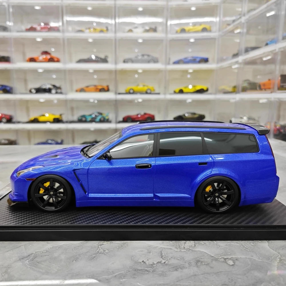 [IVY] 1:18 Nissan 2022 Stagea R35 Wagon Blue Model Car Resin