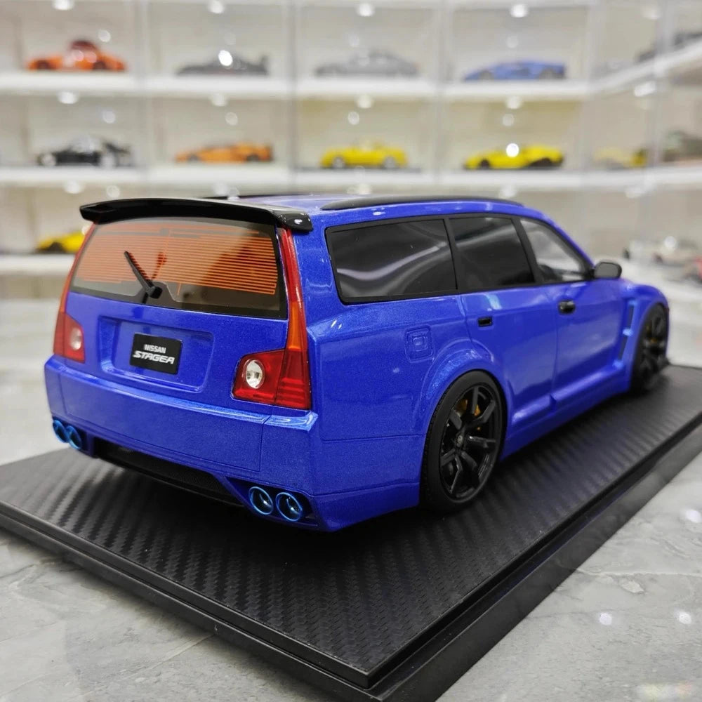 [IVY] 1:18 Nissan 2022 Stagea R35 Wagon Blue Model Car Resin