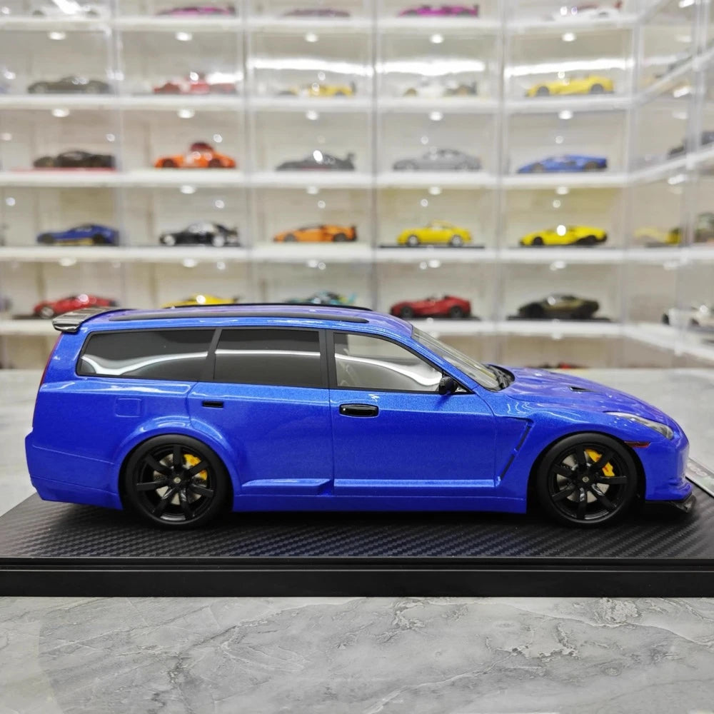 [IVY] 1:18 Nissan 2022 Stagea R35 Wagon Blue Model Car Resin