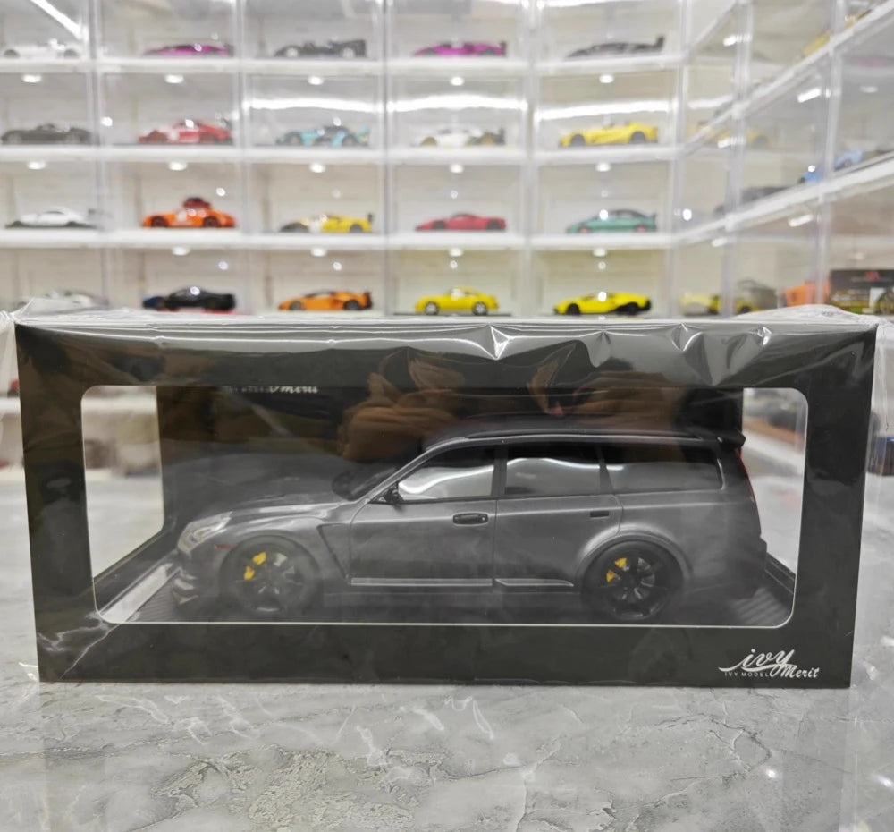 [IVY] 1:18 Nissan 2022 Stagea R35 Wagon Gray Model Car Resin