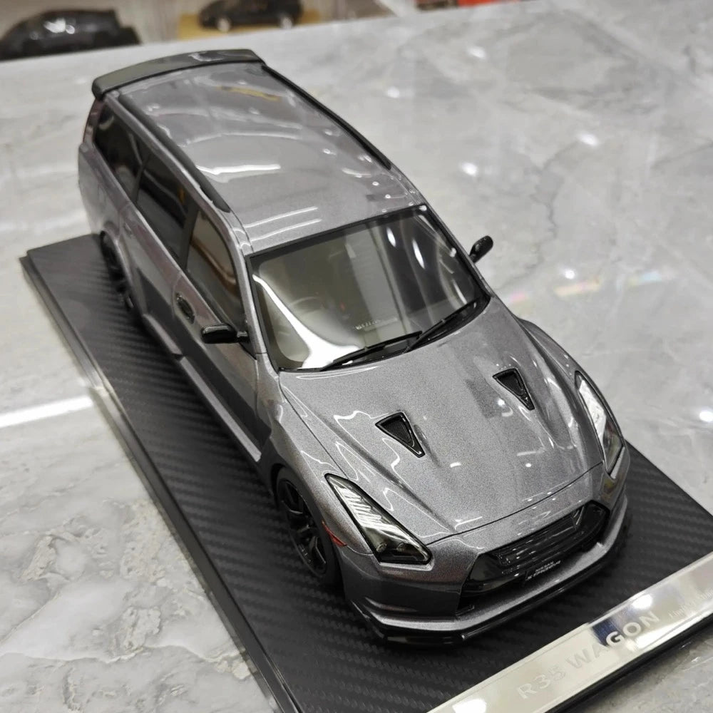 [IVY] 1:18 Nissan 2022 Stagea R35 Wagon Gray Model Car Resin