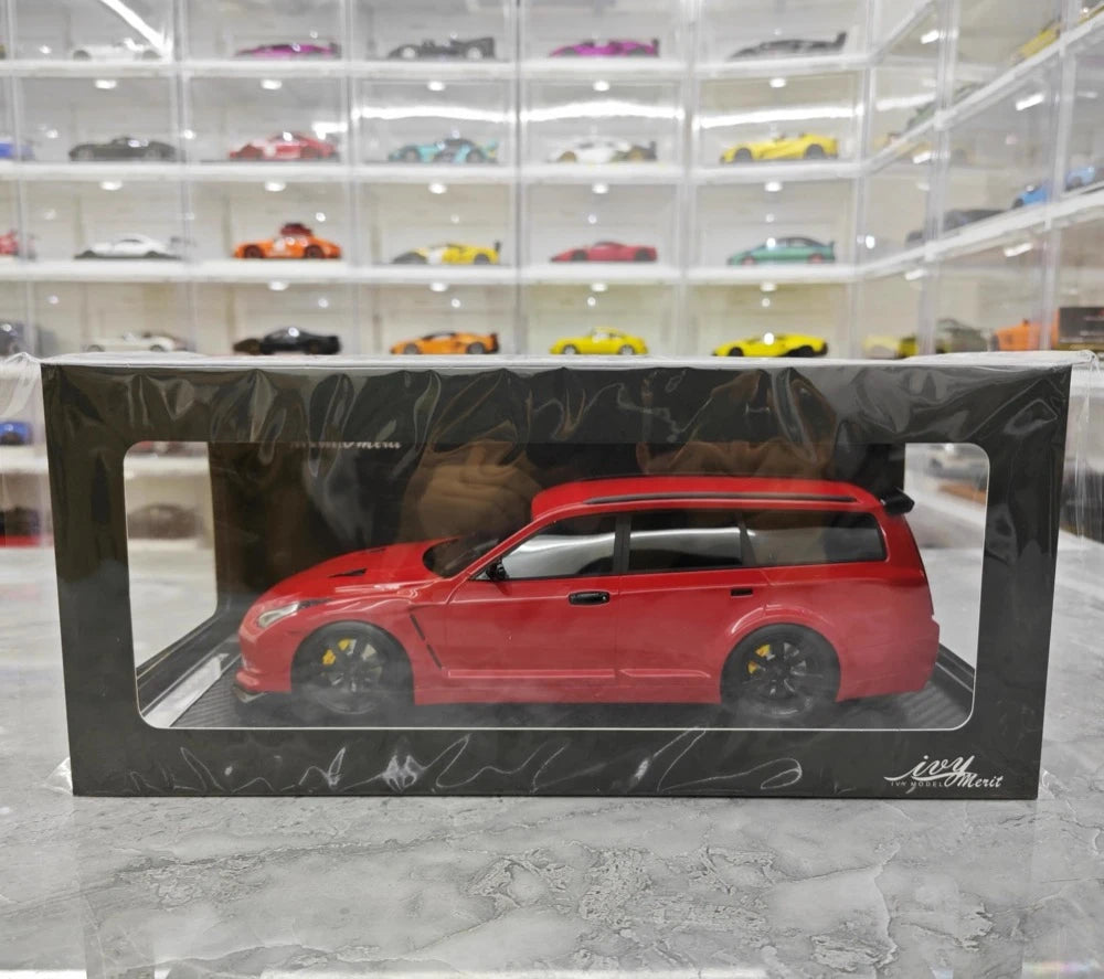 [IVY] 1:18 Nissan 2022 Stagea R35 Wagon Red Model Car Resin