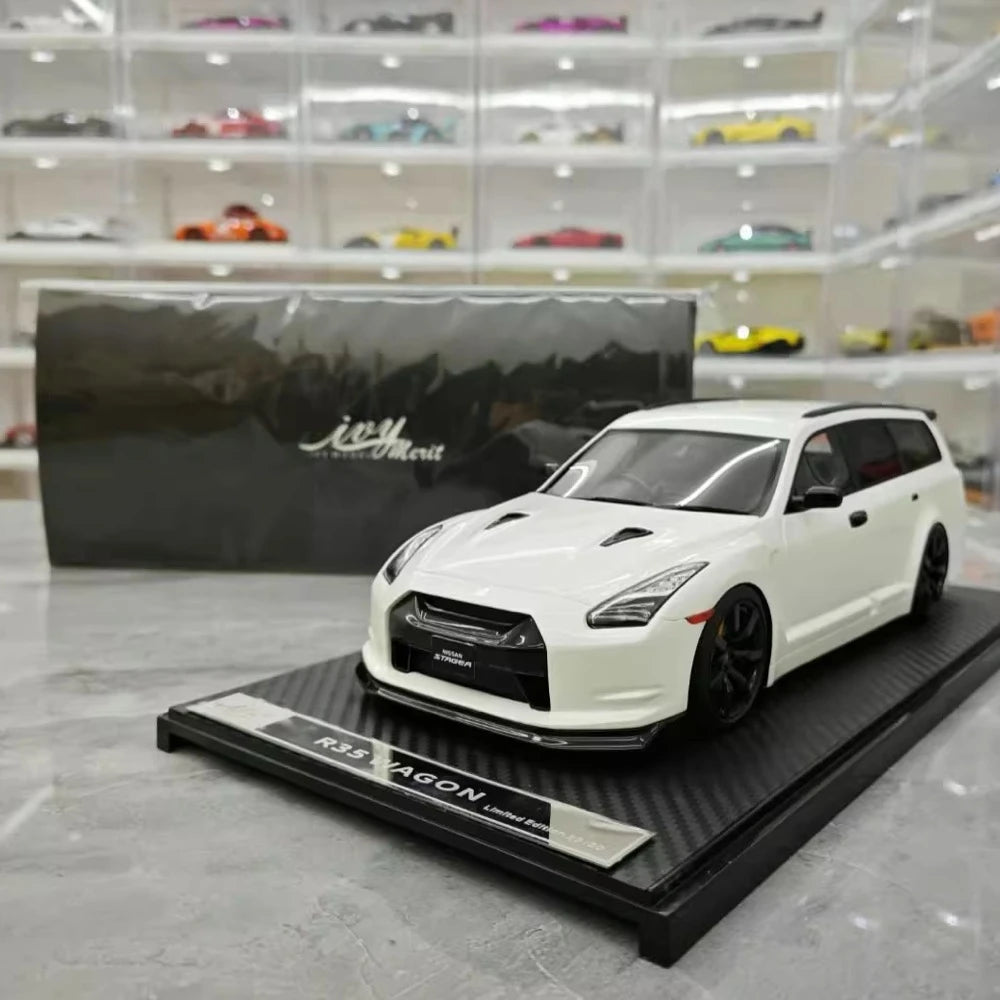 [IVY] 1:18 Nissan 2022 Stagea R35 Wagon White Model Car Resin