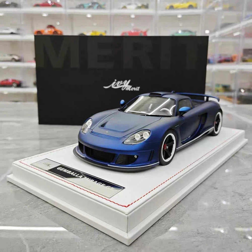 [IVY] 1:18 Porsche 2006 Gembella Mirage GT Blue Model Car Resin