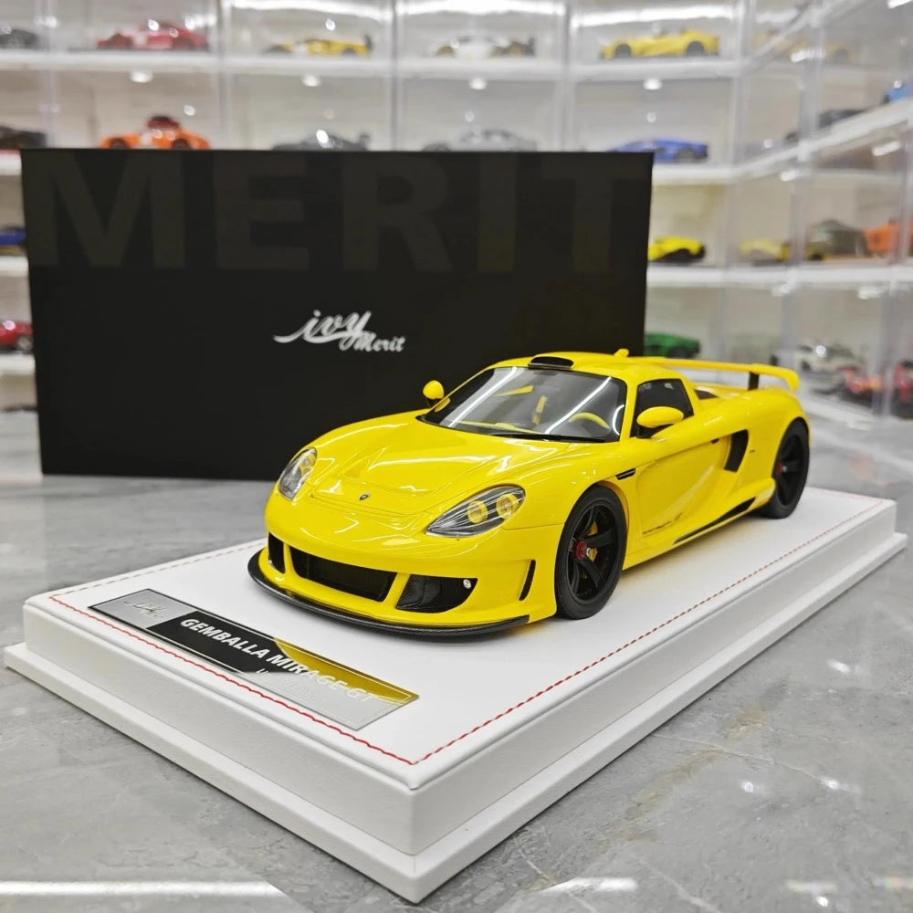 [IVY] 1:18 Porsche 2006 Gembella Mirage GT giallo modellino di auto resina