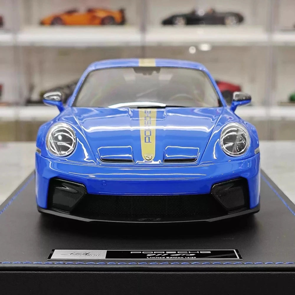 [IVY] 1:18 Porsche 2022 911 992 GT3 Blue Model Car Resin