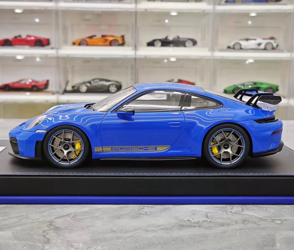 [IVY] 1:18 Porsche 2022 911 992 GT3 Blue Model Car Resin