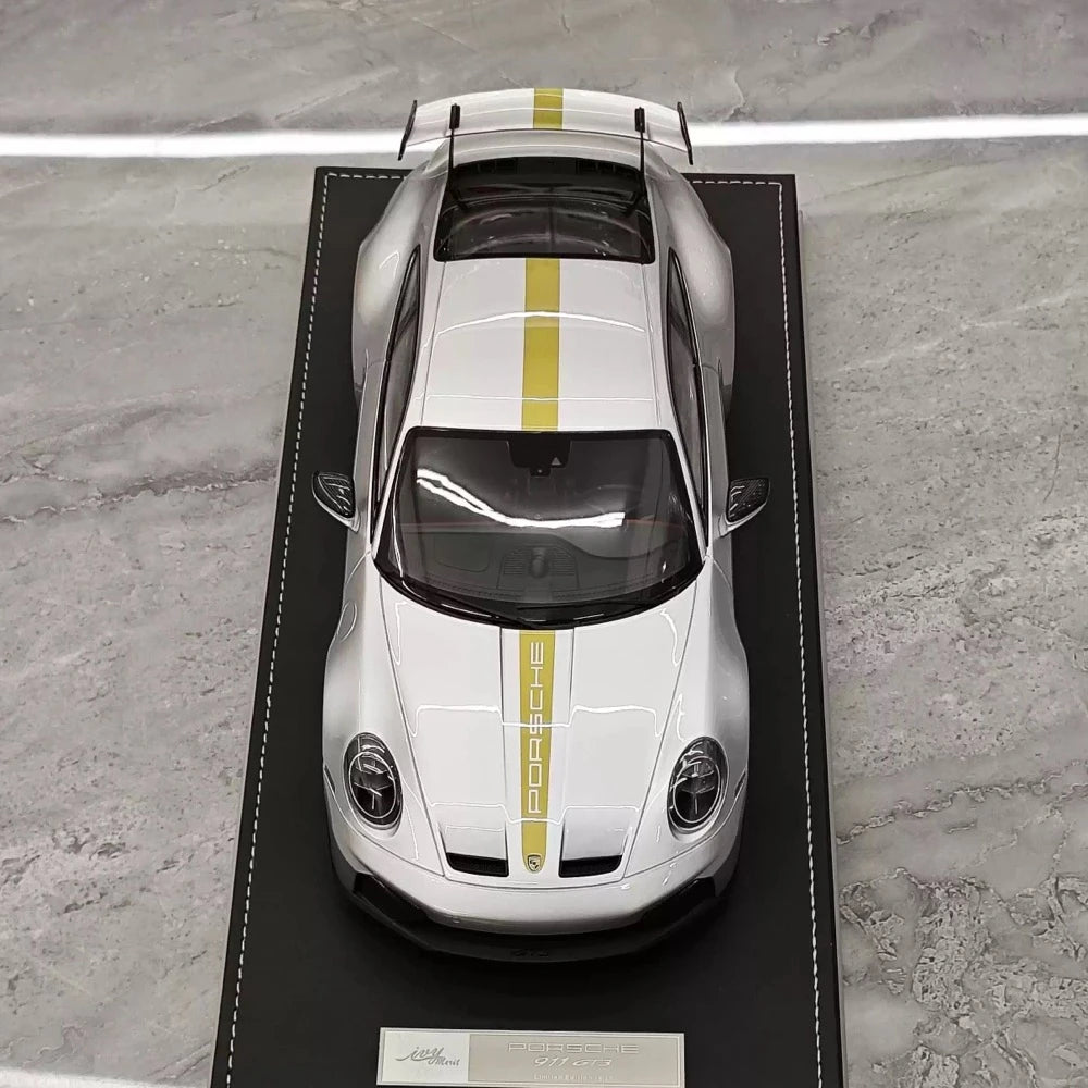[IVY] 1:18 Porsche 2022 911 992 GT3 Silver Model Car Resin