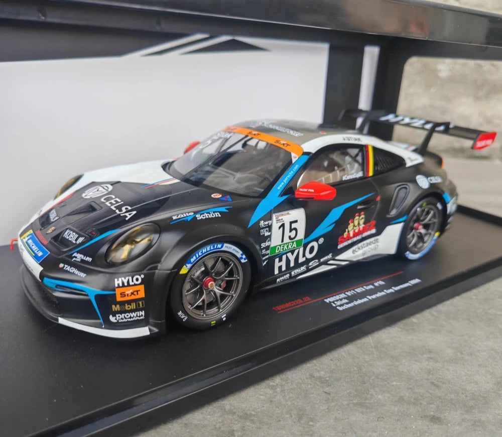 [IXO] 1:18 Porsche 2024 911 GT3 Cup #15 Porsche Cup Model Car Die-Cast