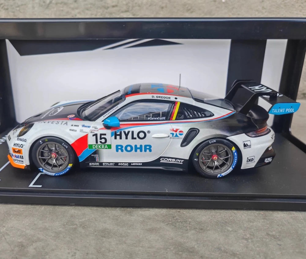 [IXO] 1:18 Porsche 2025 911 GT3 Cup #15 Team75 Porsche Carrera Cup voiture miniature Die-Cast