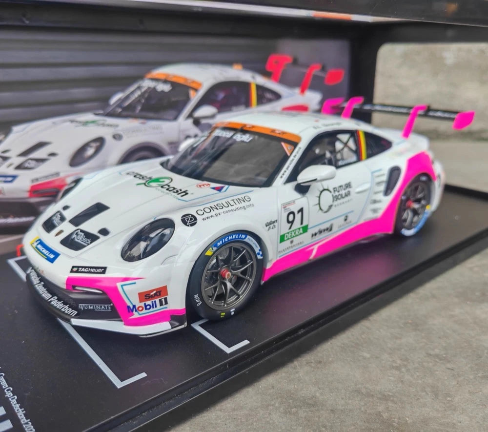 [IXO] 1:18 Porsche 2025 911 GT3 Cup #91 Porsche Carrera Cup Model Car Die-Cast