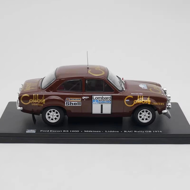 [IXO] 1:24 Ford 1974 Escort RS 1600 MKI #1 Winner Lombard RAC Rally voiture miniature Die-Cast