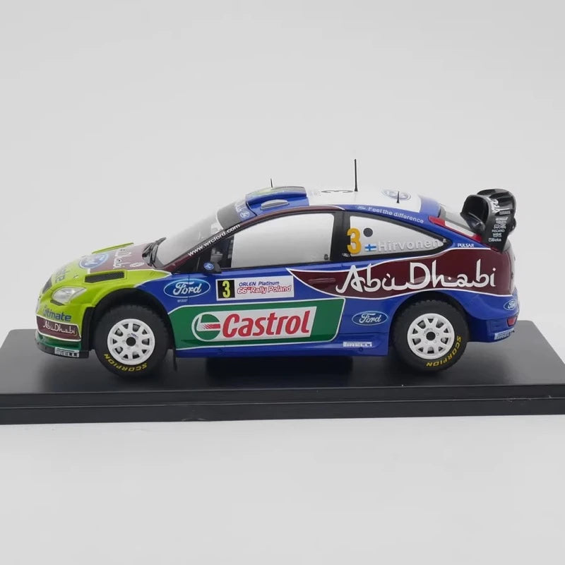 [IXO] 1:24 Ford 2009 Focus RS WRC #3 Winner Rally Poland Hirvonen Model Car Die-Cast