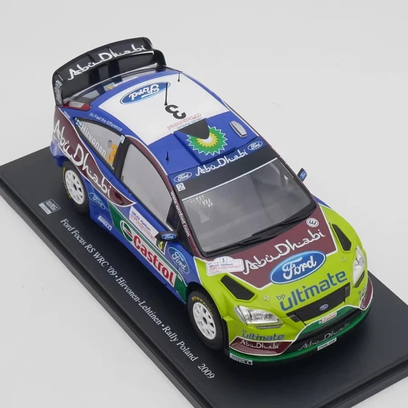 [IXO] 1:24 Ford 2009 Focus RS WRC #3 Winner Rally Poland Hirvonen Model Car Die-Cast