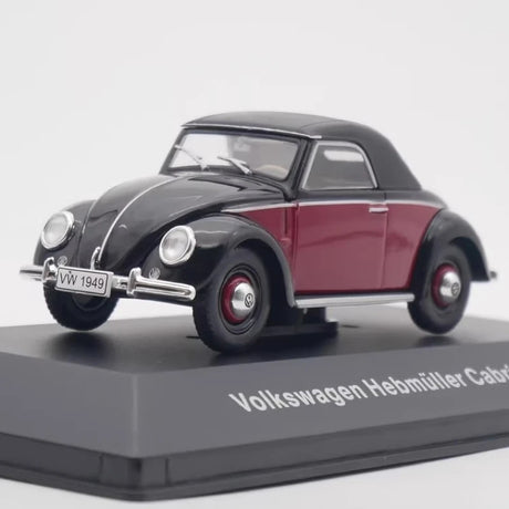 [IXO] 1:43 Volkswagen 1949 Hebmuller Cabriolet レッド モデルカー Die-Cast