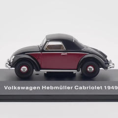 [IXO] 1:43 Volkswagen 1949 Hebmuller Cabriolet rosso modellino di auto Die-Cast
