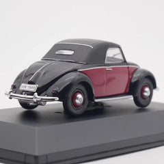[IXO] 1:43 Volkswagen 1949 Hebmuller Cabriolet rosso modellino di auto Die-Cast