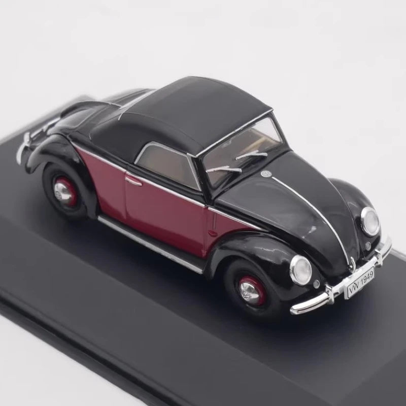 [IXO] 1:43 Volkswagen 1949 Hebmuller Cabriolet rosso modellino di auto Die-Cast