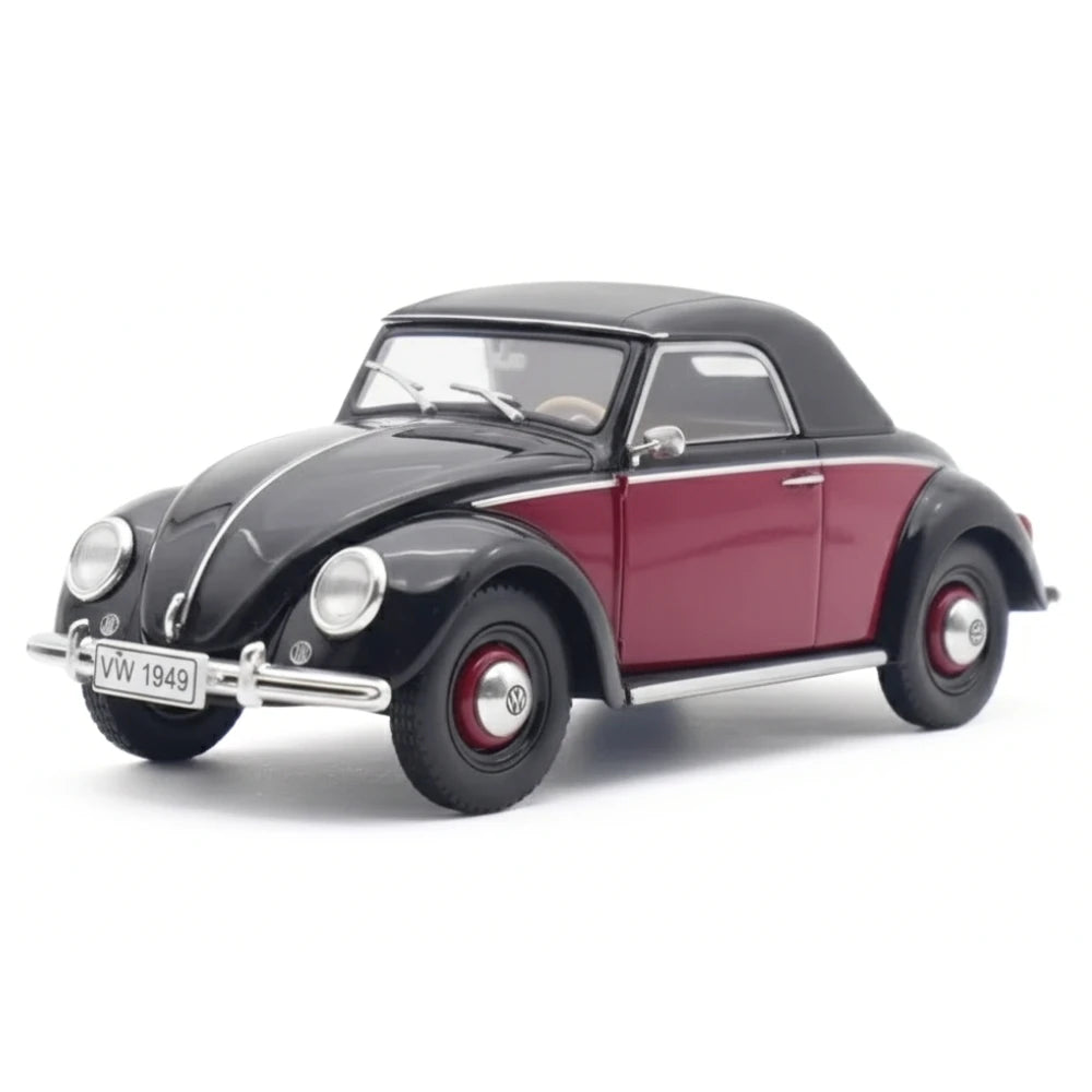 [IXO] 1:43 Volkswagen 1949 Hebmuller Cabriolet rosso modellino di auto Die-Cast