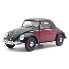 [IXO] 1:43 Volkswagen 1949 Hebmuller Cabriolet rosso modellino di auto Die-Cast