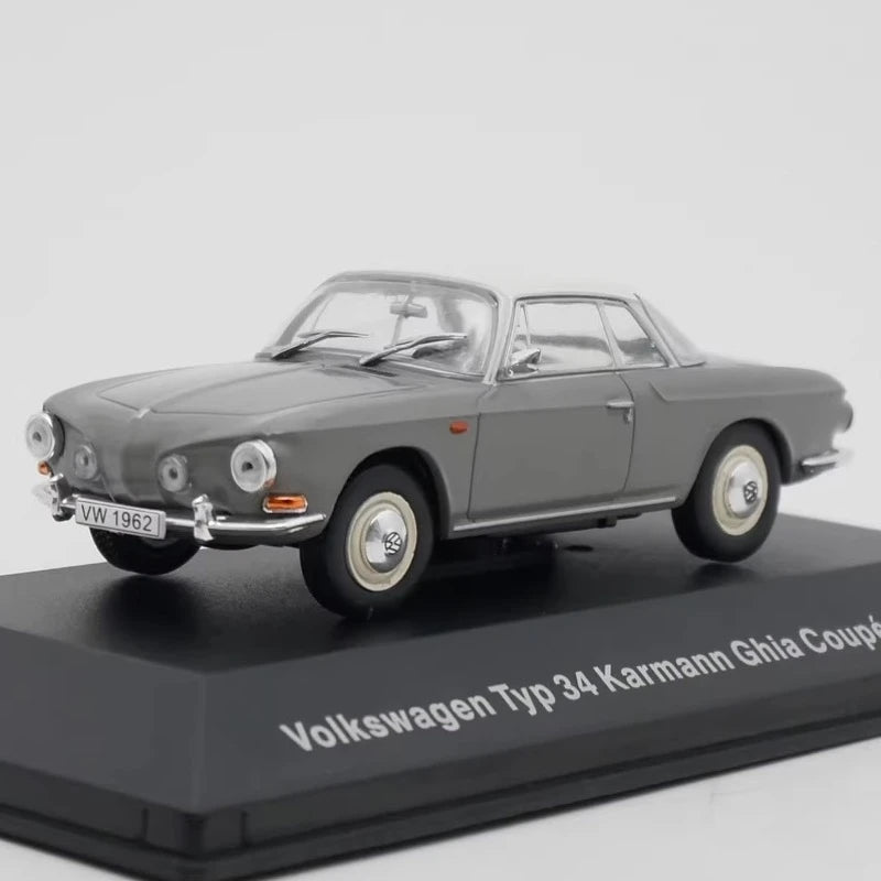 [IXO] 1:43 Volkswagen 1962 Typ 34 Karmann Ghia 1500 Gray Model Car Die-Cast