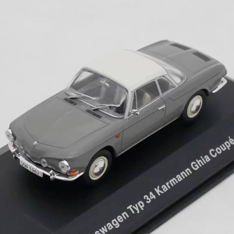 [IXO] 1:43 Volkswagen 1962 Typ 34 Karmann Ghia 1500 Gray Model Car Die-Cast