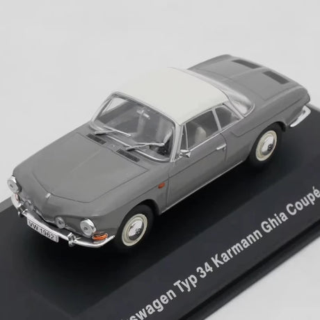 [IXO] 1:43 Volkswagen 1962 Typ 34 Karmann Ghia 1500 グレー モデルカー Die-Cast