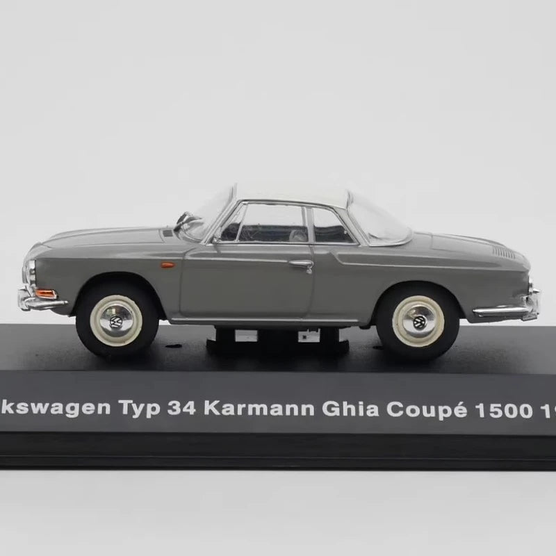[IXO] 1:43 Volkswagen 1962 Typ 34 Karmann Ghia 1500 Gray Model Car Die-Cast