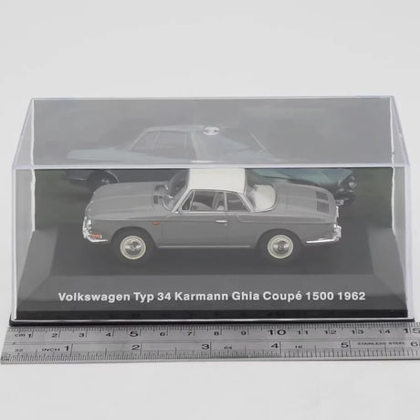[IXO] 1:43 Volkswagen 1962 Typ 34 Karmann Ghia 1500 グレー モデルカー Die-Cast