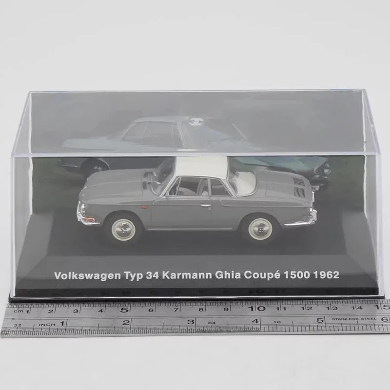 [IXO] 1:43 Volkswagen 1962 Typ 34 Karmann Ghia 1500 Gray Model Car Die-Cast