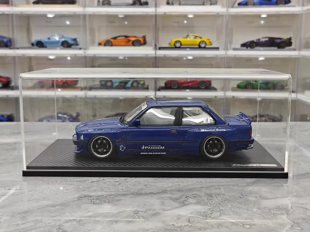 [Ignition] 1:18 BMW 1986 M3 E30 Pandem Rocket Bunny Widebody blå modellbil harts