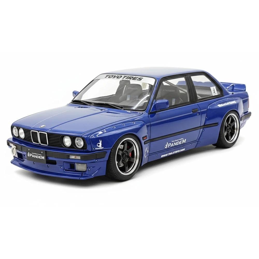 [Ignition] 1:18 BMW 1986 M3 E30 Pandem Rocket Bunny Widebody blu modellino di auto resina