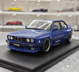 [Ignition] 1:18 BMW 1986 M3 E30 Pandem Rocket Bunny Widebody blå modellbil harts