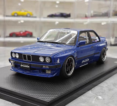 [Ignition] 1:18 BMW 1986 M3 E30 Pandem Rocket Bunny Widebody blu modellino di auto resina