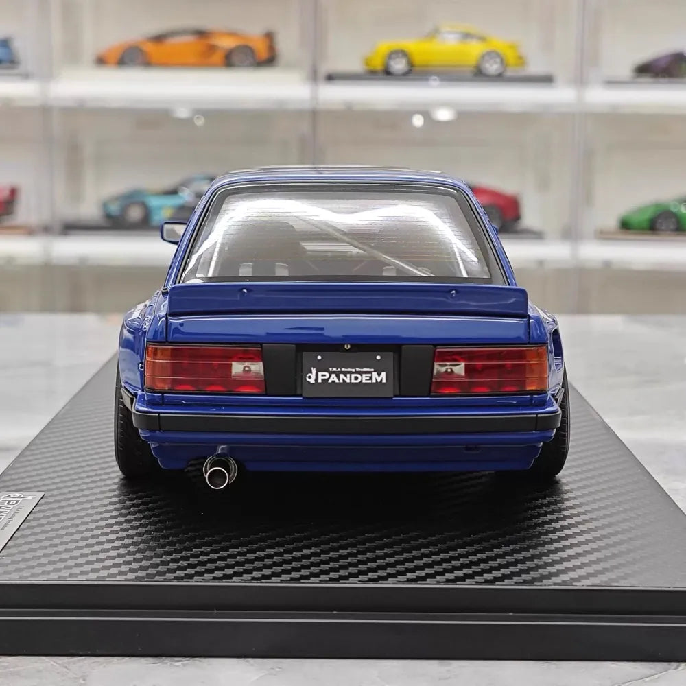 [Ignition] 1:18 BMW 1986 M3 E30 Pandem Rocket Bunny Widebody blu modellino di auto resina