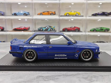 [Ignition] 1:18 BMW 1986 M3 E30 Pandem Rocket Bunny Widebody Blue Model Car Resin