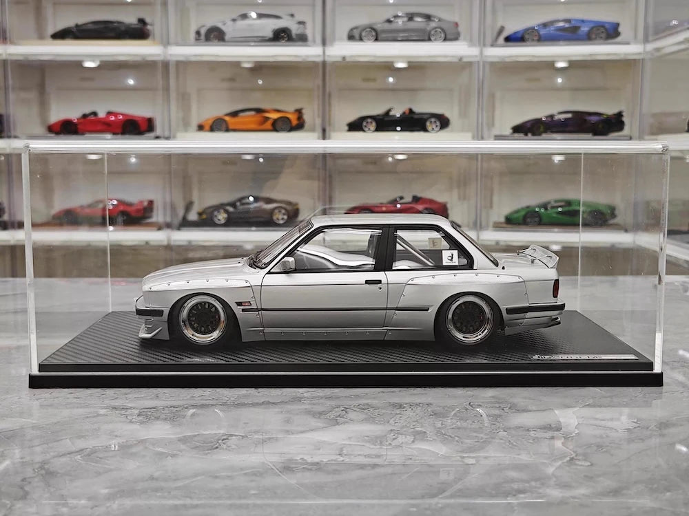 [Ignition] 1:18 BMW 1986 M3 E30 Pandem Rocket Bunny Widebody Silver Model Car Resin