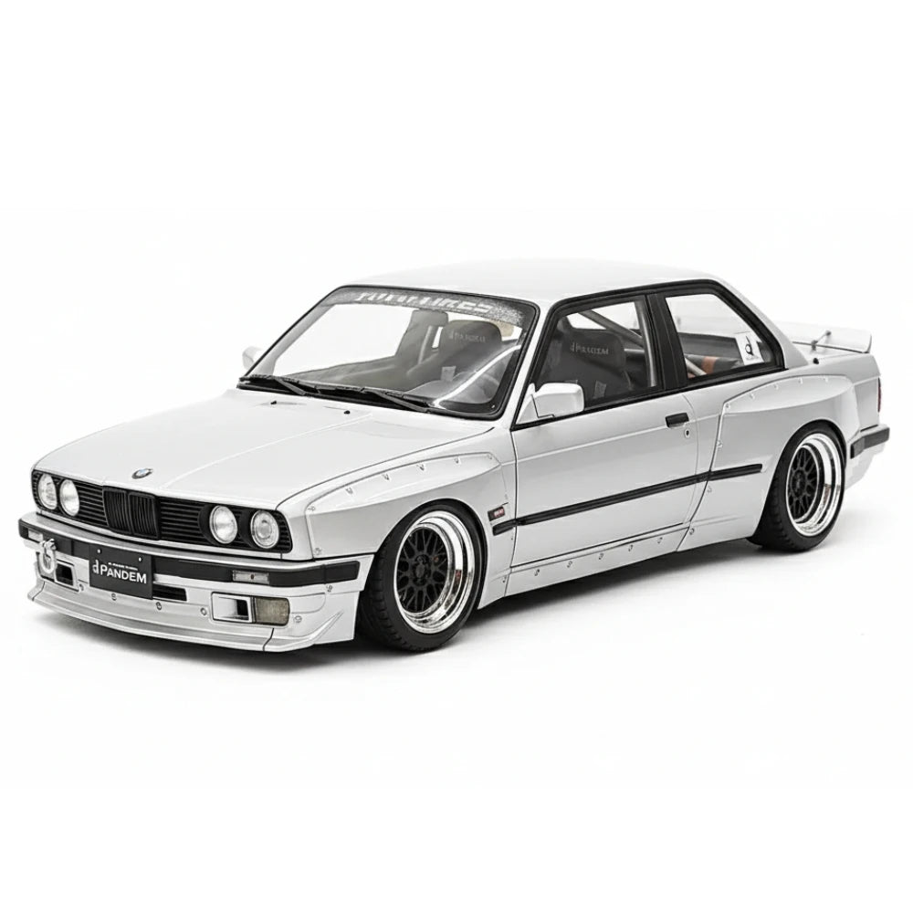 [Ignition] 1:18 BMW 1986 M3 E30 Pandem Rocket Bunny Widebody Silver Model Car Resin