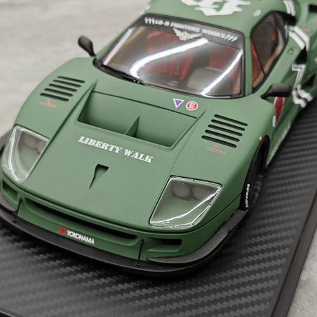 إشعال Ferrari 1987 F40 Liberty Walk JDM 1:18 – راتنج نموذجي قابل للجمع