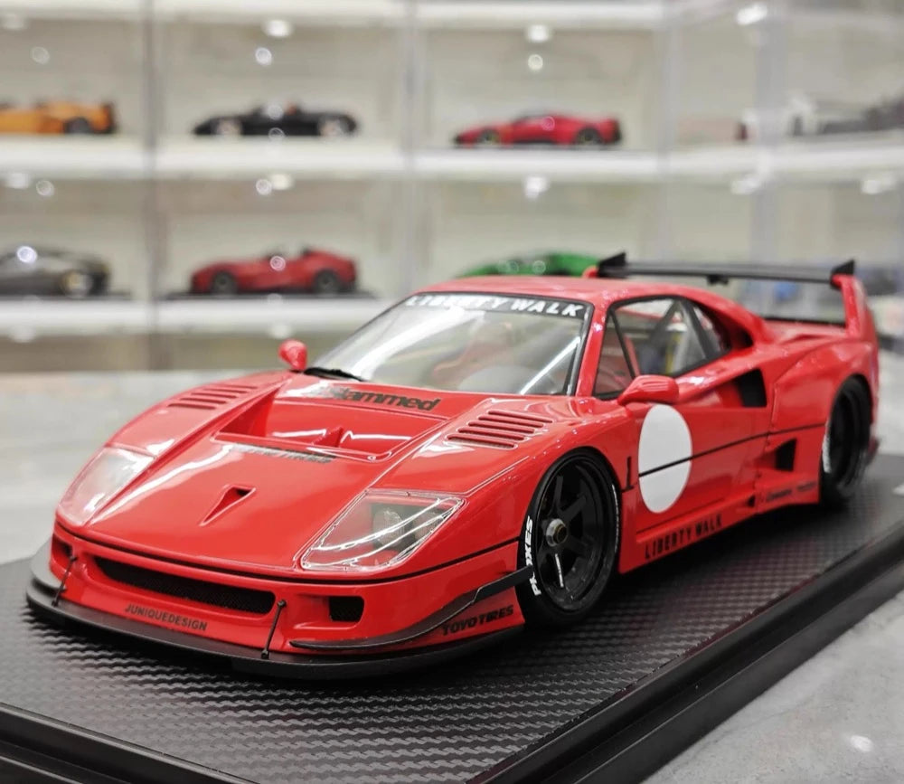 [Ignition] 1:18 Ferrari 1987 F40 Liberty Walk rouge voiture miniature Resin