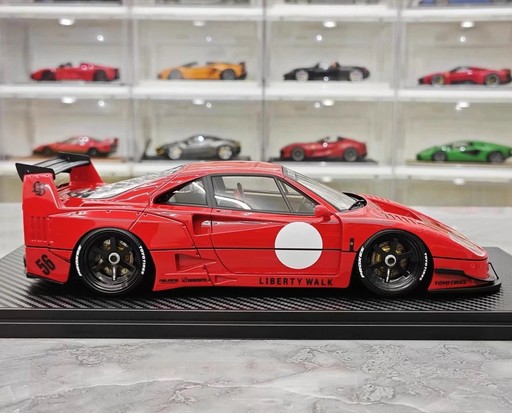 [Ignition] 1:18 Ferrari 1987 F40 Liberty Walk rouge voiture miniature Resin