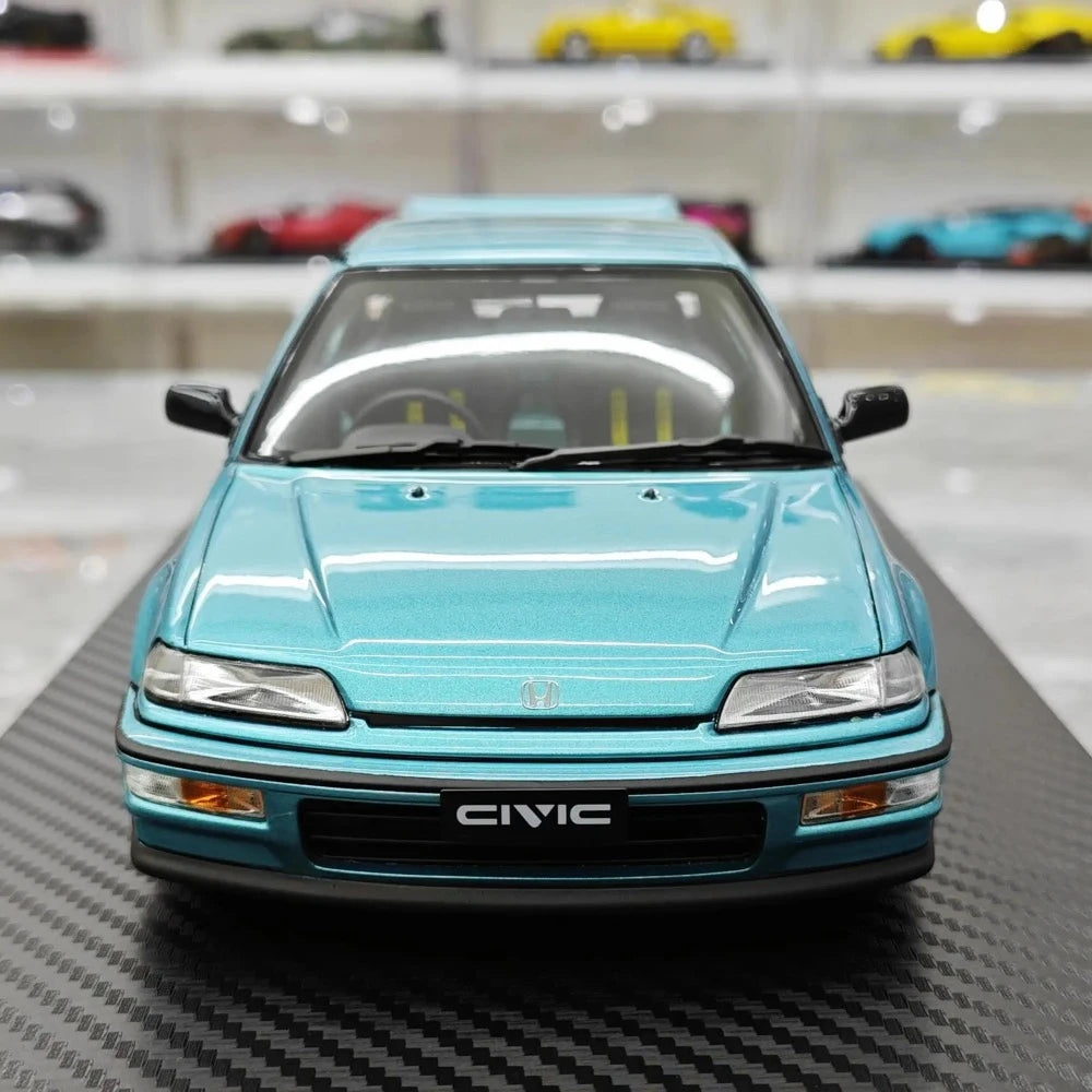 [Ignition] 1:18 Honda 1987 Civic EF SiR Blue Model Car Resin
