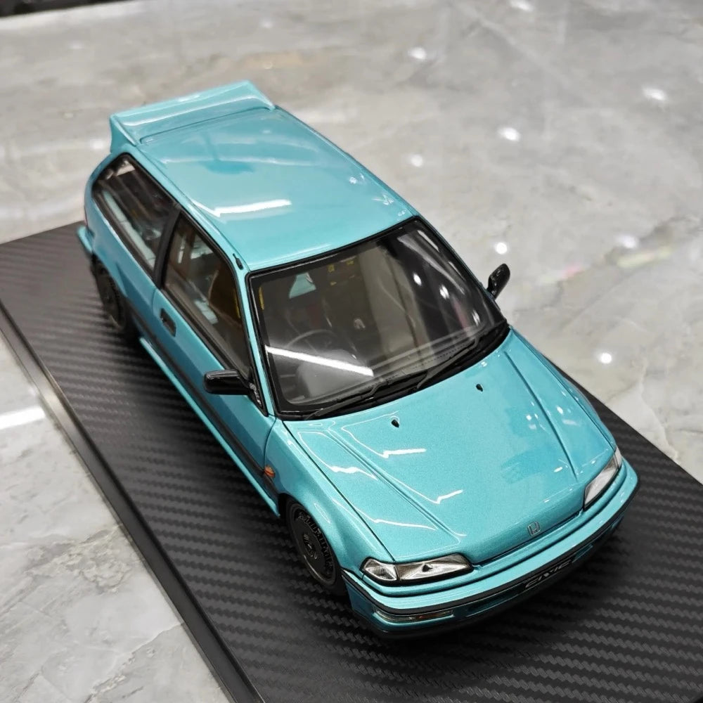 [Ignition] 1:18 Honda 1987 Civic EF SiR blu modellino di auto resina