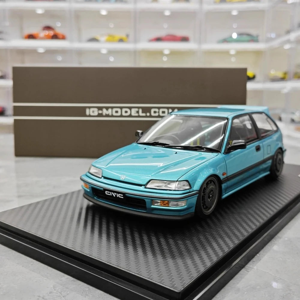 [Ignition] 1:18 Honda 1987 Civic EF SiR blu modellino di auto resina