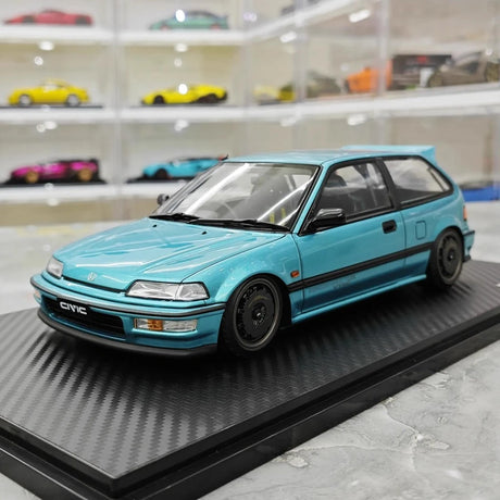 [Ignition] 1:18 Honda 1987 Civic EF SiR Blue Model Car Resin