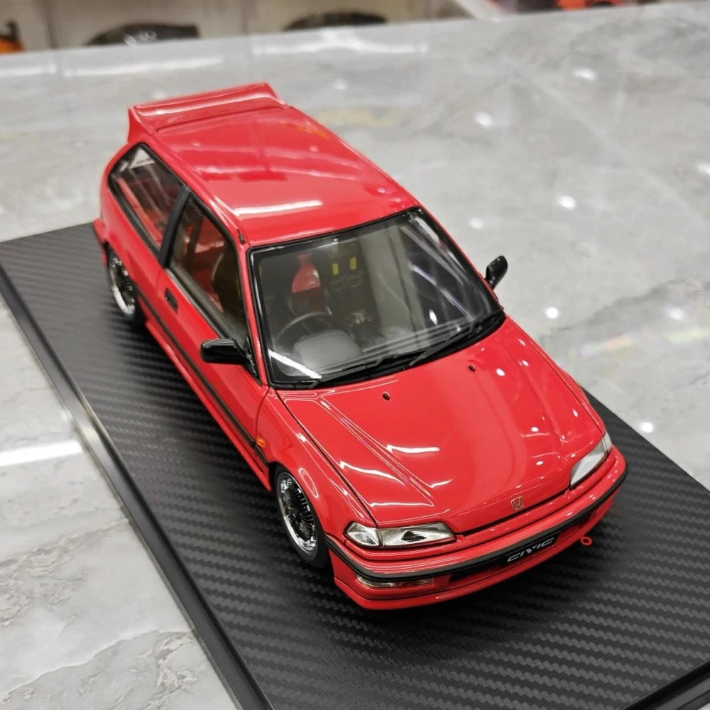 [Ignition] 1:18 Honda 1987 Civic EF SiR Red Model Car Resin