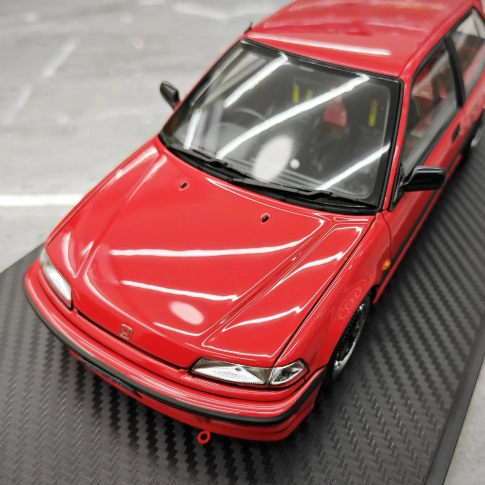 [Ignition] 1:18 Honda 1987 Civic EF SiR Red Model Car Resin