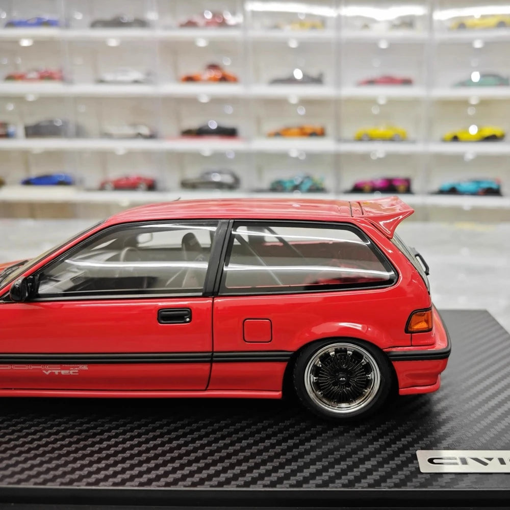 [Ignition] 1:18 Honda 1987 Civic EF SiR Red Model Car Resin
