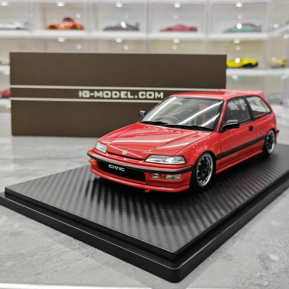 [Ignition] 1:18 Honda 1987 Civic EF SiR Red Model Car Resin